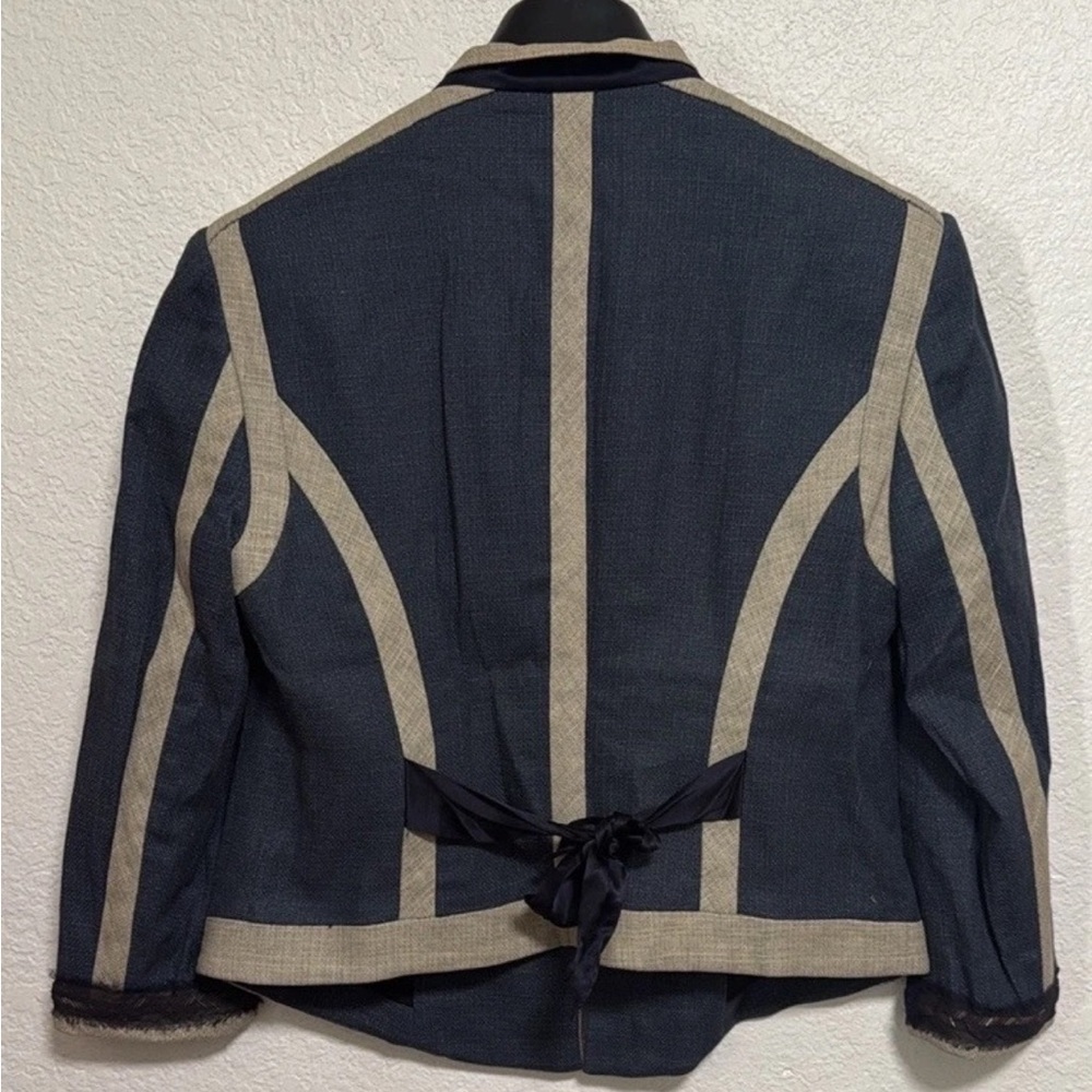 3.1 Phillip Lim Structured Beaded Jacket Size 8 Blue - Picture 2 of 4